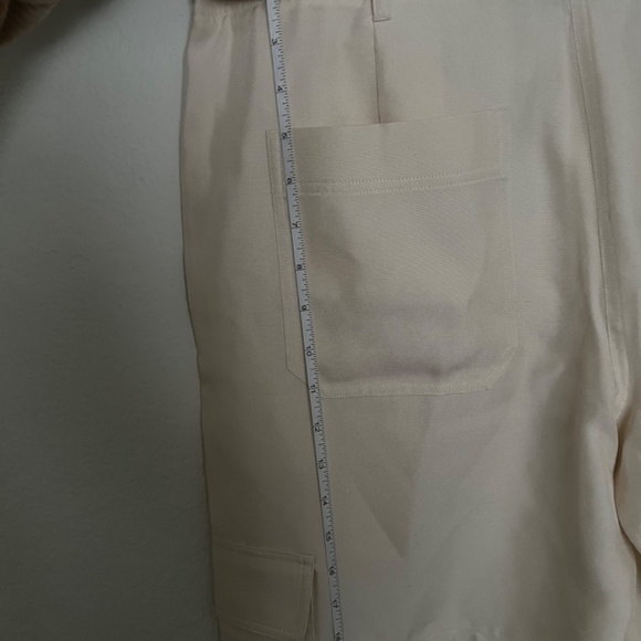 Helmet Lang Cream Silk Shorts - Picture 7 of 8